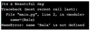 name errors in python