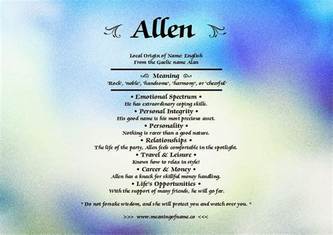 Uncover the Origin and Significance Behind Name Meaning Allen