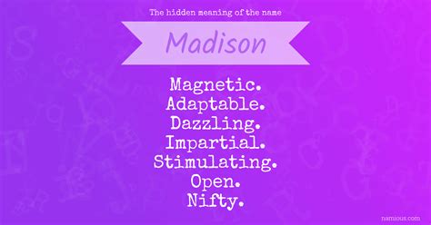 Uncover the Fascinating Name Meaning for Madison Today
