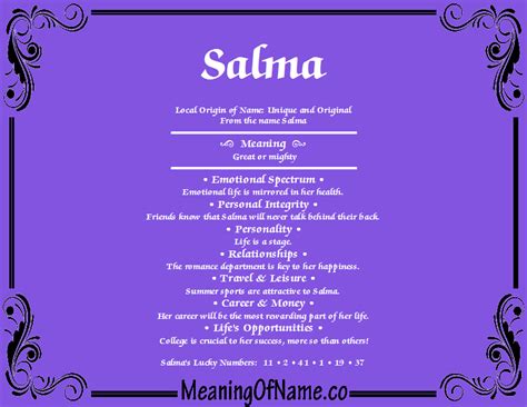 Uncover the Fascinating Origins: Name Meaning Salma Revealed