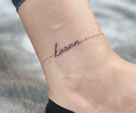 Name On Ankle Tattoos