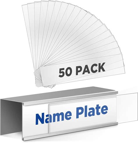 Name Plate Plastic Sleeves