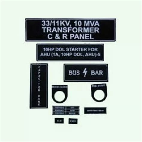 Name Plates For Electrical Panels