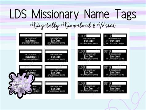 Name Tag Printable Renaissance