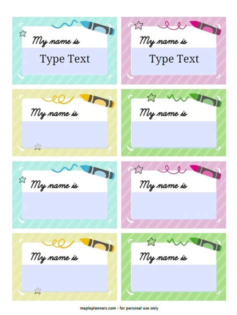Name Tags Printable Walmart