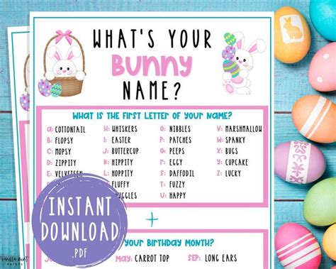 name that bunny easter game