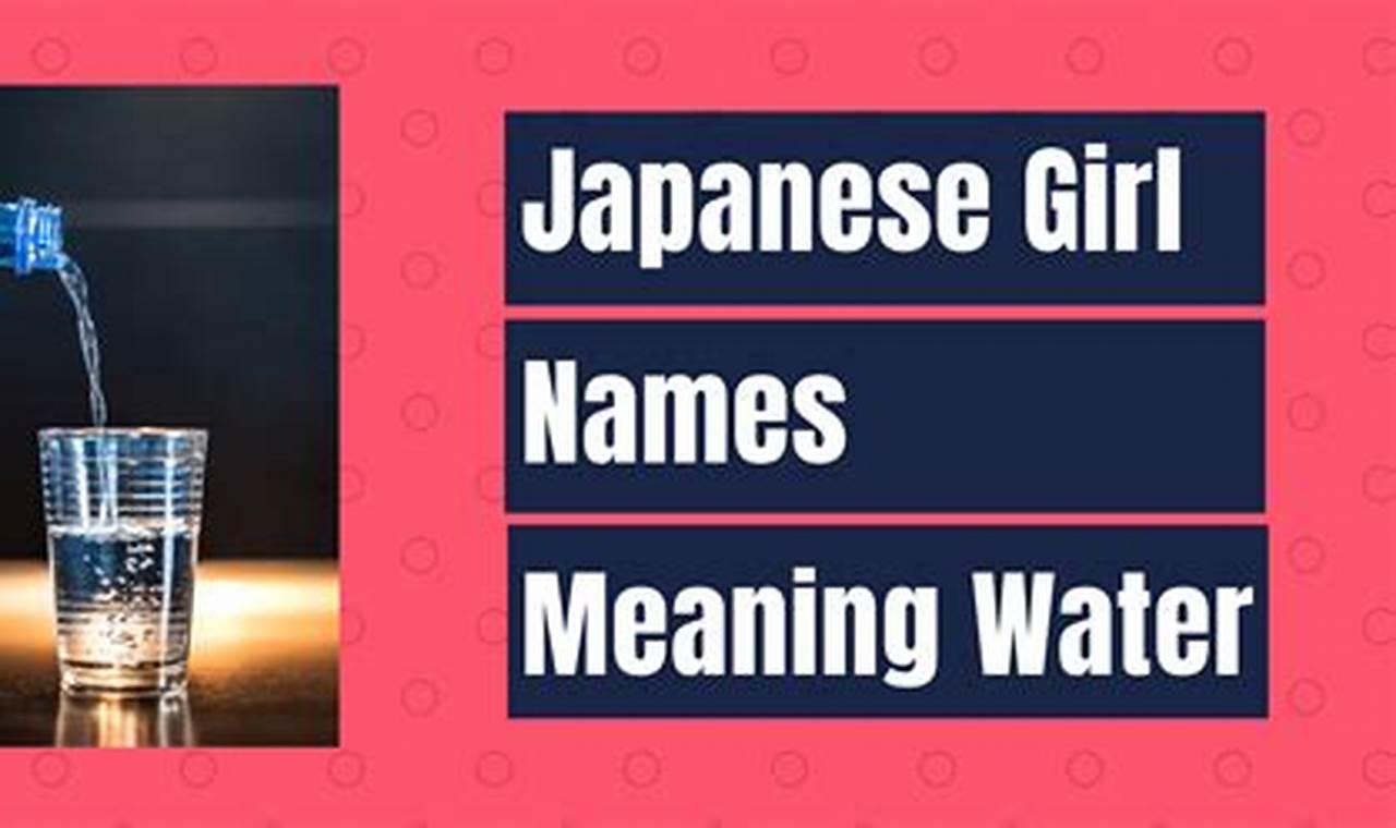 Names Meaning Water In Japanese