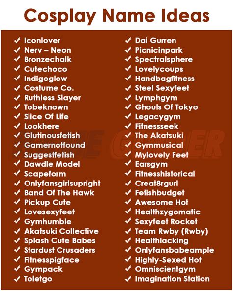 Best Names for Cosplay Ideas