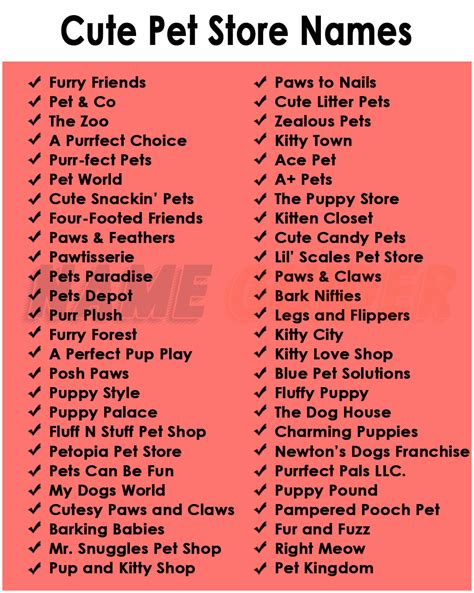 Names For Dog Shops
