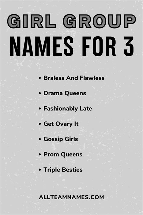 names for girls group