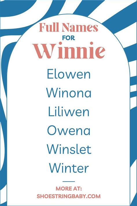 Names For Nickname Winnie