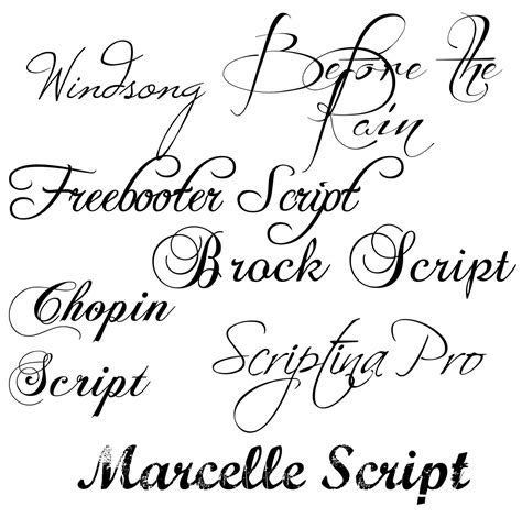 names in cursive copy and paste