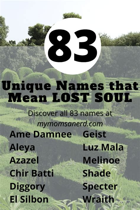 names meaning lost soul