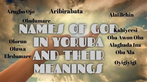 names of god in yoruba