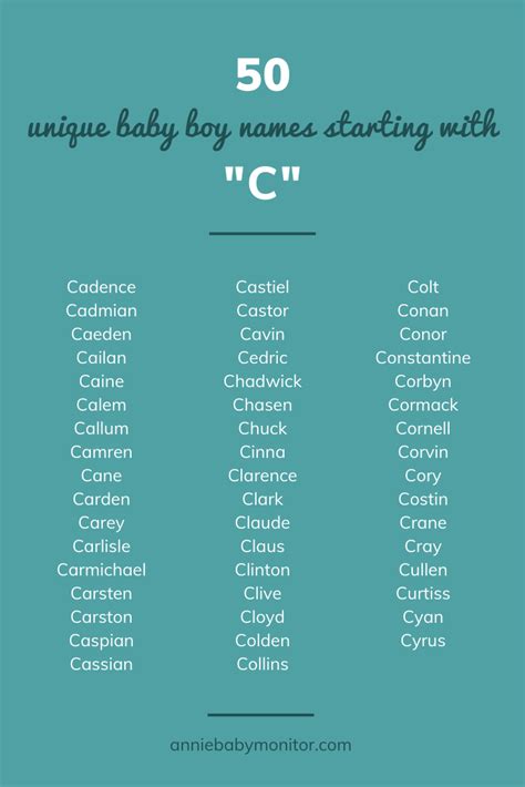 names that start with c unisex