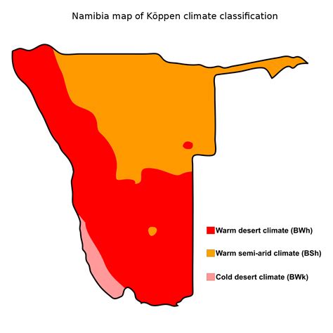 namibia climate map