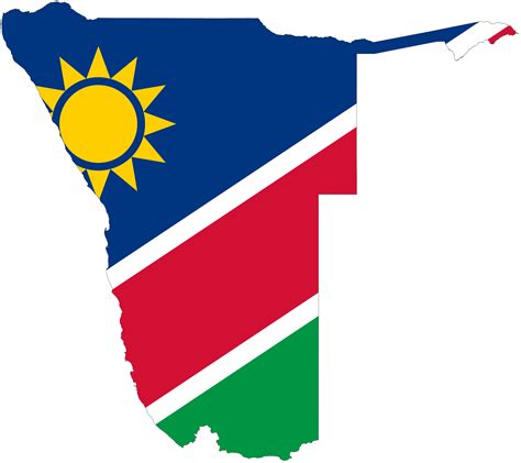 namibia flag map