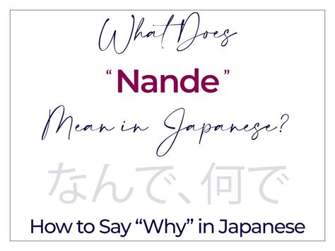 Nande Japanese Language