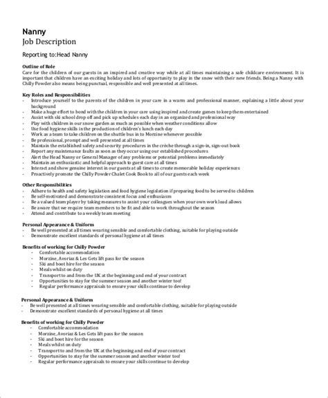 Nanny Responsibilities