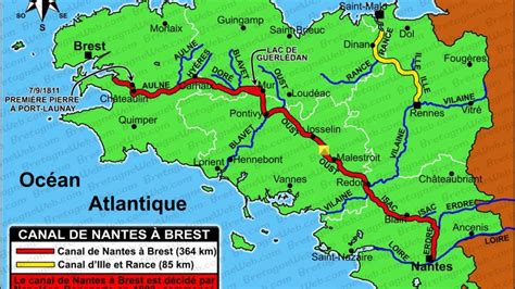 nantes brest canal map