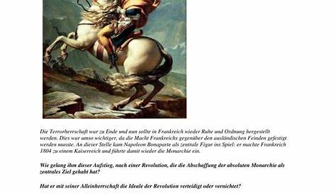 Arbeitsblatt: Napoleon - Geschichte - Anderes Thema