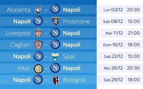 napoli fc fixtures and results