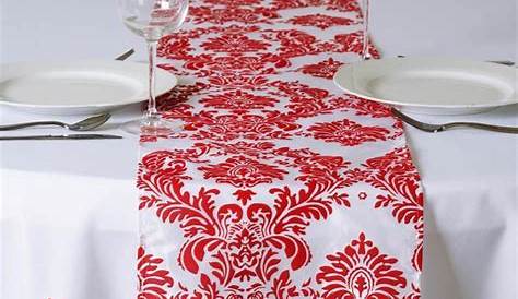 Nappe Rouge Chemin De Table Blanc Vichy En Tissu /rouge
