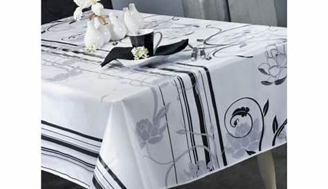 Nappe Toile Ciree Design Cirée "suzanne" 140 X 240 Cm Gris BUT