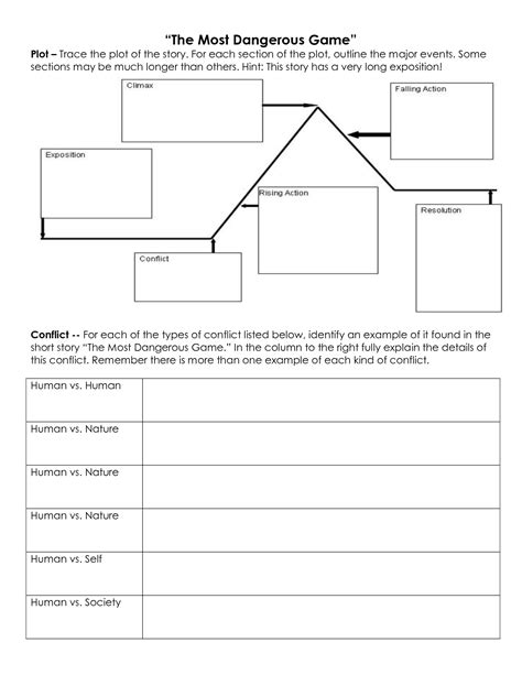 narrative plot structure worksheet