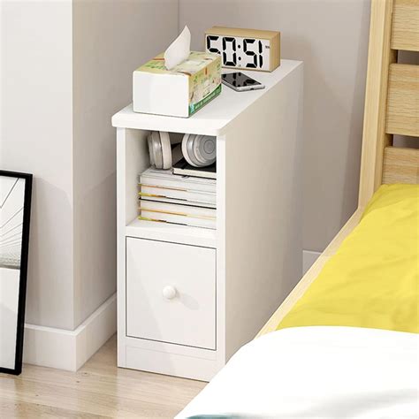 Narrow Bedside Table Shelf