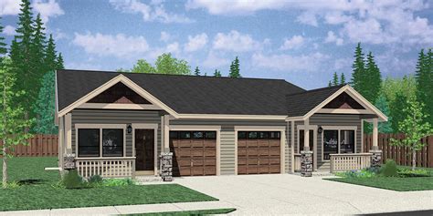 Narrow Duplex Plans With Garage