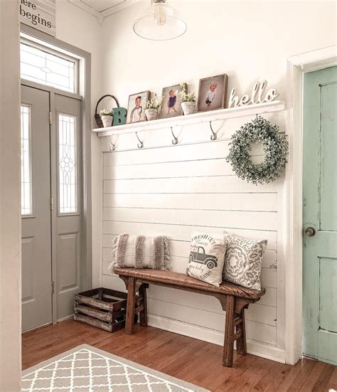 Narrow Entryway Bench With Hooks