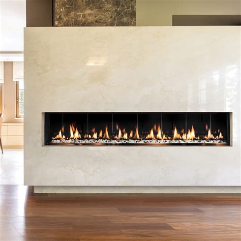 narrow gas fireplace