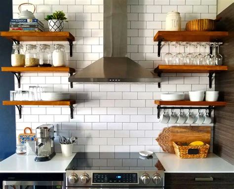 Narrow Kitchen Wall Shelves