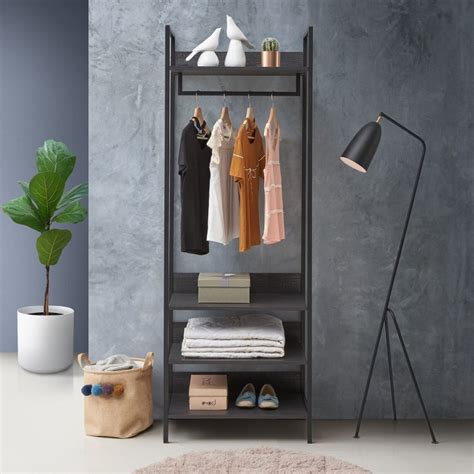 Narrow wardrobe grey pine wardrobe tall skinny cupboard Narrow