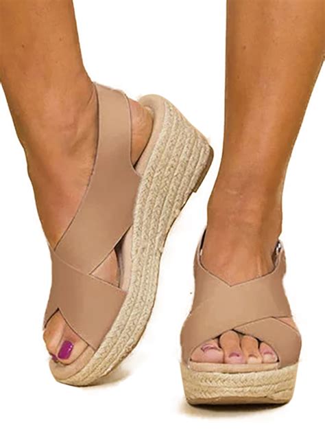 narrow width wedge sandals