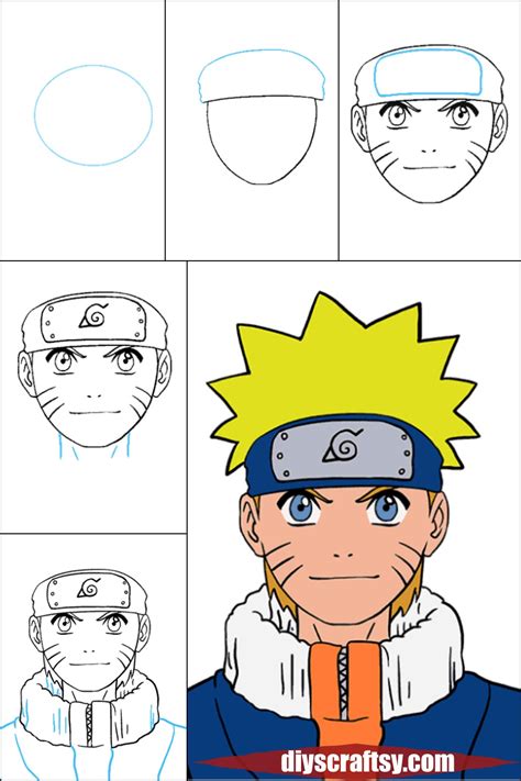 naruto easy drawing
