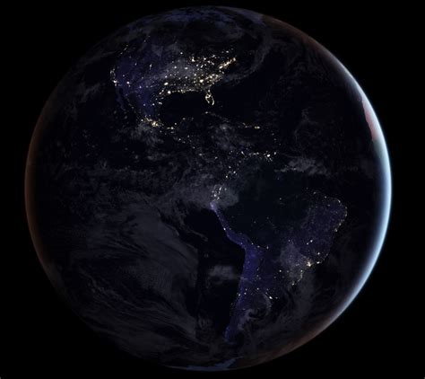 nasa earth by night
