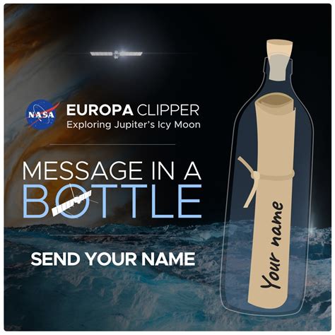 nasa europa clipper message in a bottle