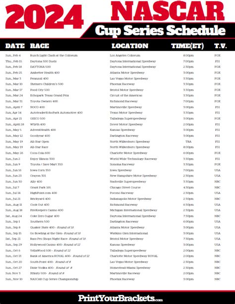 nascar cup series 2024 schedule printable