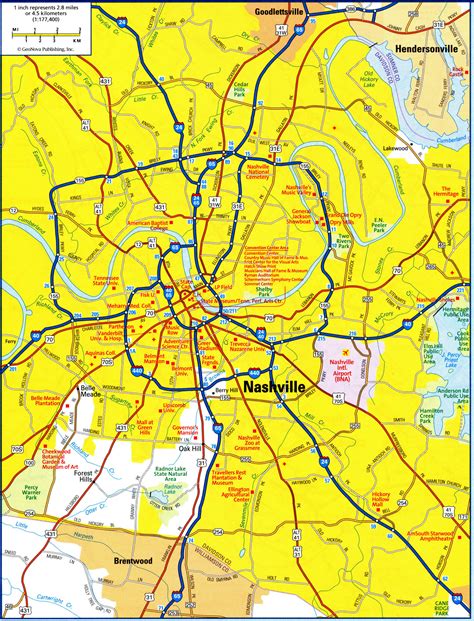 Map Of Nashville Tn And Surrounding Areas Maps Location Catalog Online
