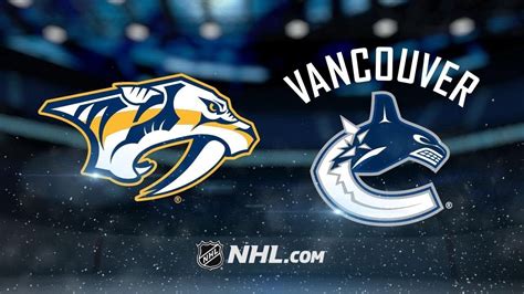 nashville predators vs vancouver canucks live