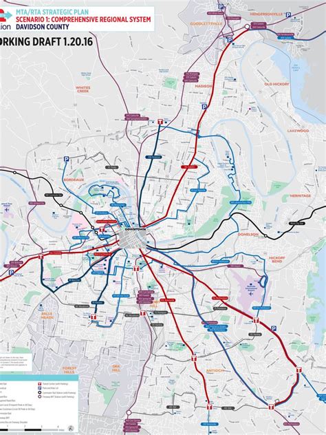 nashville tennessee bus routes