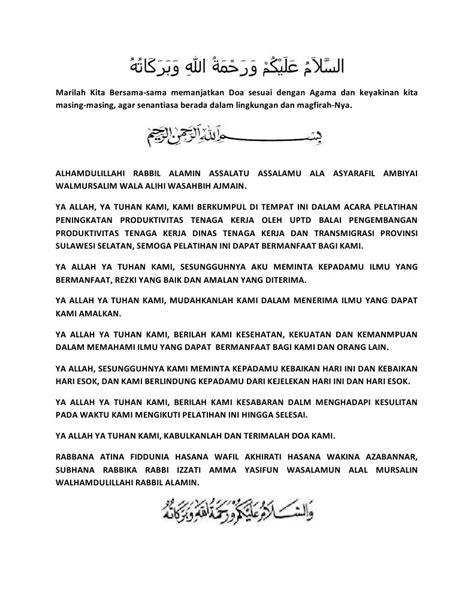 naskah doa acara formal