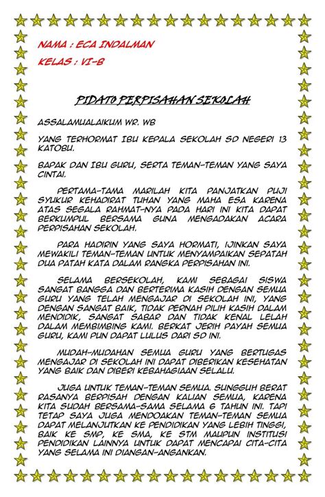 naskah pidato perpisahan sekolah kelas 6