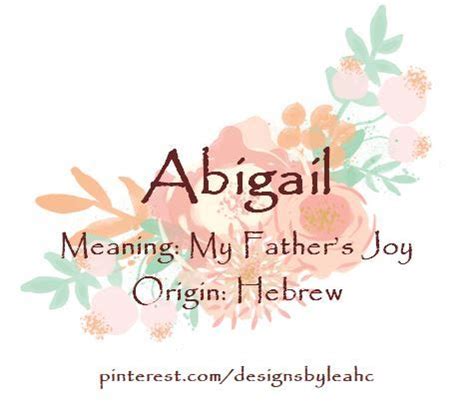 nat name meaning of abigail is father's joy