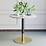 Nathan James Lucy White Carrara Faux Marble Table Top with Black