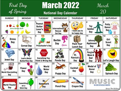 National Day Calendar March 2024