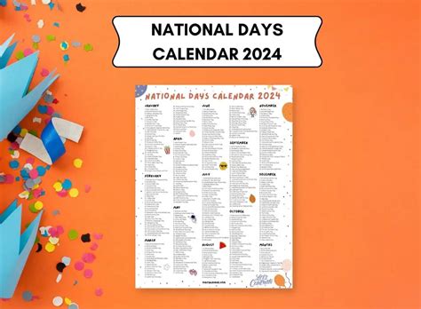 National Day Today Calendar 2024