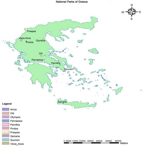 National Parks Greece Map